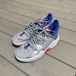 Nike PG 5 Clippers Metallic Silver Basketball Shoes